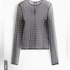 NWT- embellished top